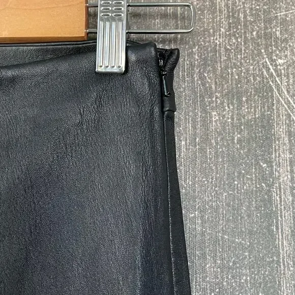 Victoria Beckham Black Leather Zip Pants‎ Leggings Size 27 - Picture 7 of 11